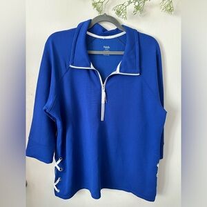 Rafaella | Royal Blue 1/4 Zip Sweater